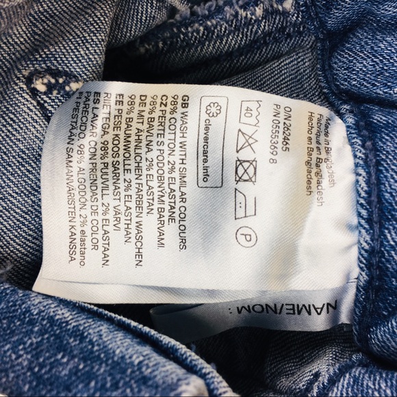 H&M Distressed Denim Overalls Size 11-12 - Picture 7 of 7